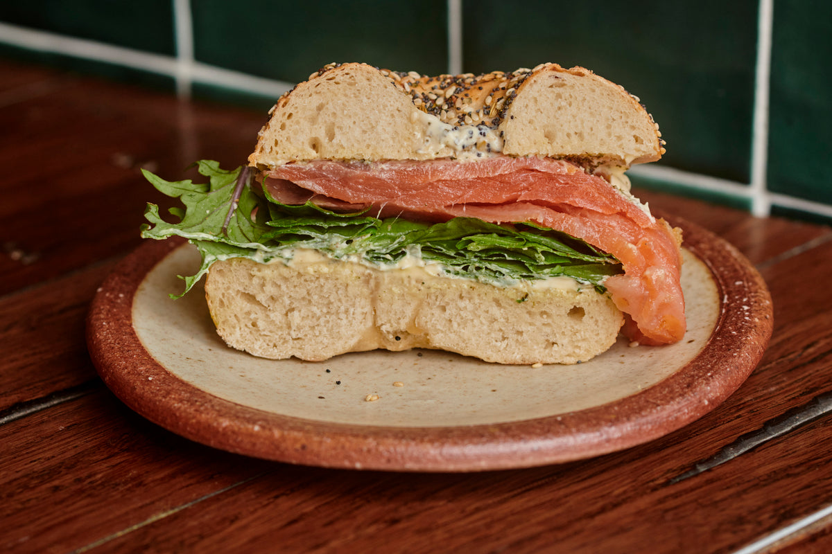 10 x Saltbush Bagel Halfs. Email, Chat, Or Call Us for Pick Up or Delivery Options. Minimum 72 hours Notice.